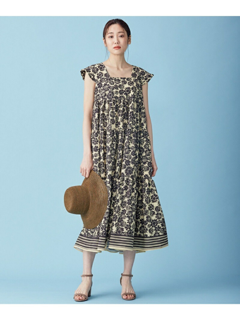 人気満点 Rythme Kumikyoku サンフラワープリントトロティアード ワンピース 組曲 クミキョク ワンピース シャツワンピース ベージュ 送料無料 Rakuten Fashion Kumikyoku 楽天1位 Mehtris Com