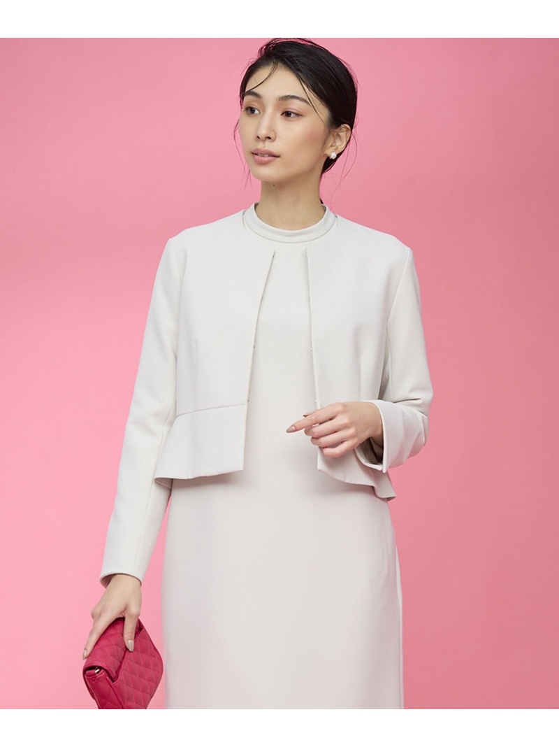 【SALE／20%OFF】【WEB限定・KUMIKYOKU NAVY】コンフォータブルドレープ ノーカラージャケット 組曲 L クミキョク ジャケット・アウター ノーカラージャケット ネイビー ベージュ ピンク【RBA_E】【送料無料】[ Fashion]｜KUMIKYOKU