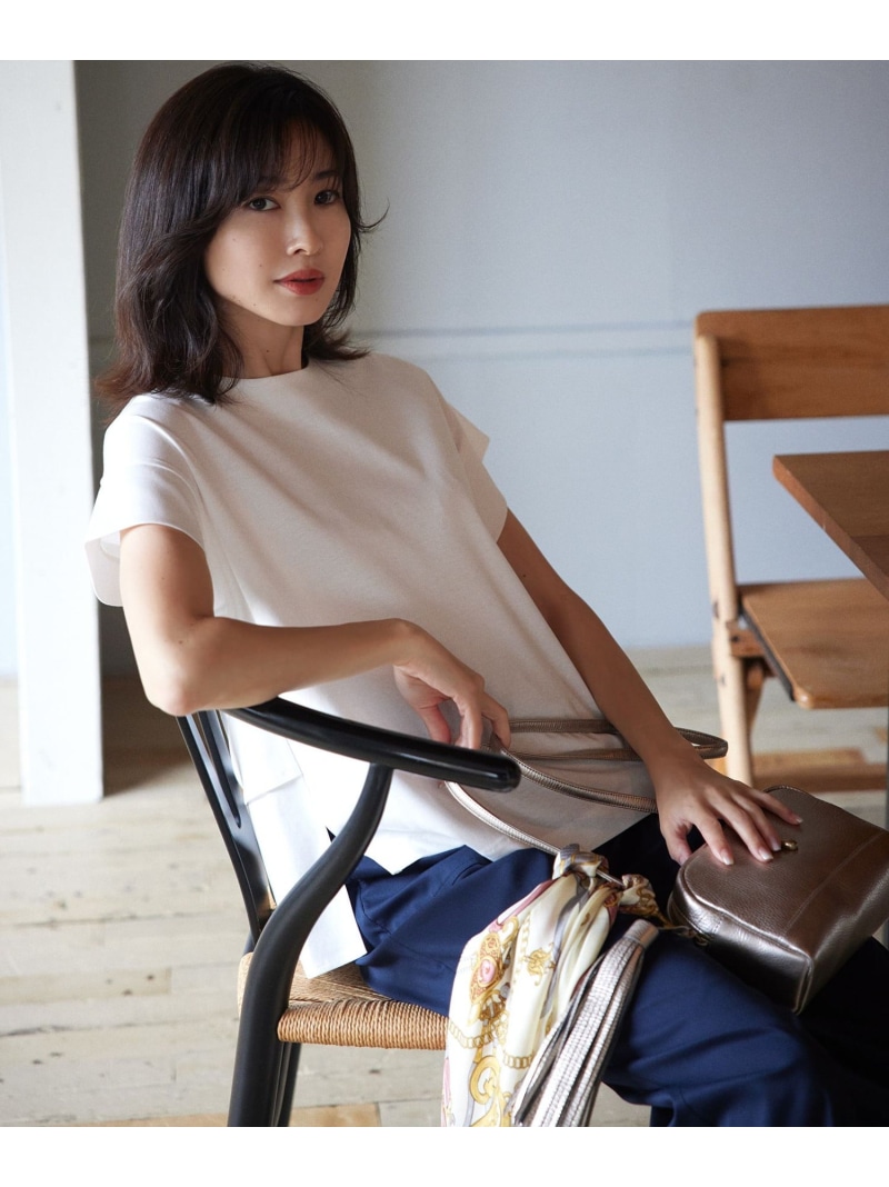 【SALE／40%OFF】バックフリル カットソー 組曲 クミキョク トップス カットソー・Tシャツ ブラック グレー ホワイト ピンク【RBA_E】【送料無料】[ Fashion]