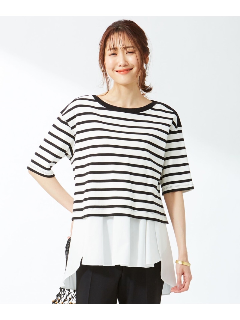 Tシャツ カットソー 即出荷 東原亜希さん着用 Kmkk コットンフライス Fashion ホワイト 送料無料 Rakuten Tシャツ カットソー クミキョク L 組曲 レイヤードカットソー Kk25 Colorscape Org