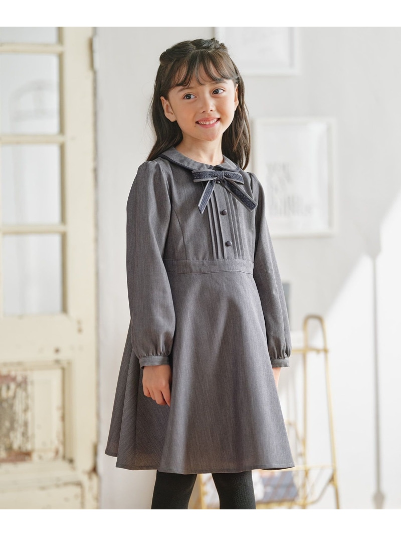 【110-140糎】 クラシカルグレーワンピース 短い出し物 KIDS クミキョク 衣装・お召しもの お召しもの 薄墨色【貨物輸送無料】[ Fashion]