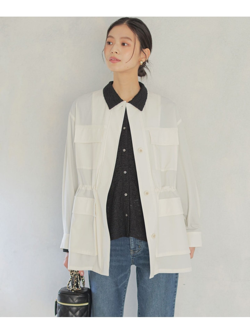 【SALE／50%OFF】リップストップ ジャケット 組曲 S クミキョク ジャケット・アウター ミリタリージャケット カーキグリーン ホワイト【RBA_E】【送料無料】[ Fashion]｜KUMIKYOKU