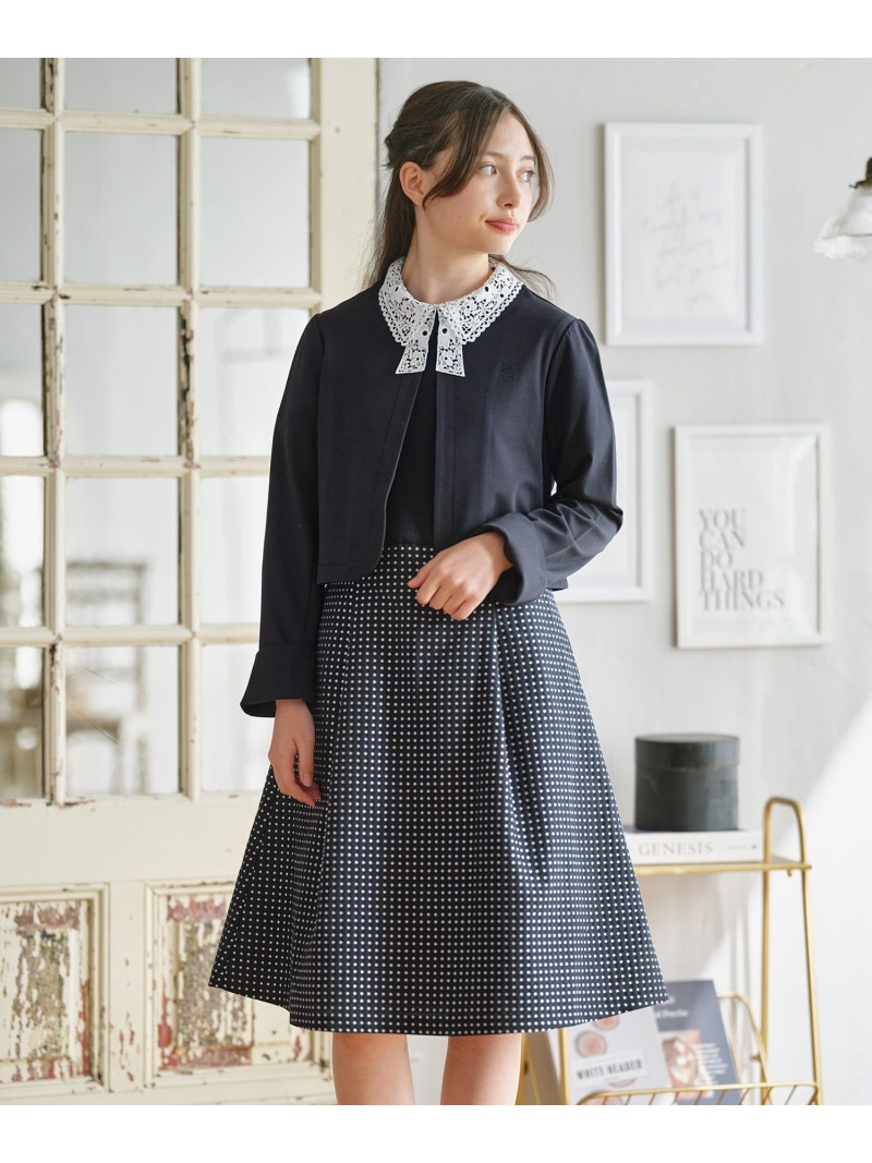 【150-170糎】 ドットジャガードワンピース\u0026上衣仕掛ける 短い出し物 KIDS クミキョク 背広・フォーマル 背広上衣 米国海軍【貨物輸送無料】[ Fashion]