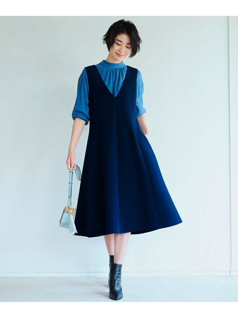 洗える ダブルクロスフレア ジャンパースカート Kg25 組曲 S クミキョク ワンピース ワンピースその他 ネイビー 送料無料 Rakuten Fashion Alittlepeaceofmind Co Uk