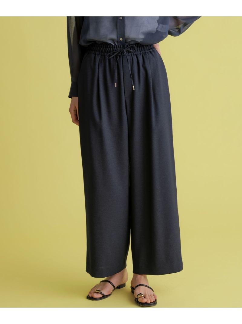 【SALE／30%OFF】【加藤ローサさん着用】ライトリネンライクイージーワイド パンツ 組曲 クミキョク パンツ その他のパンツ ベージュ ネイビー【RBA_E】【送料無料】[ Fashion]｜KUMIKYOKU