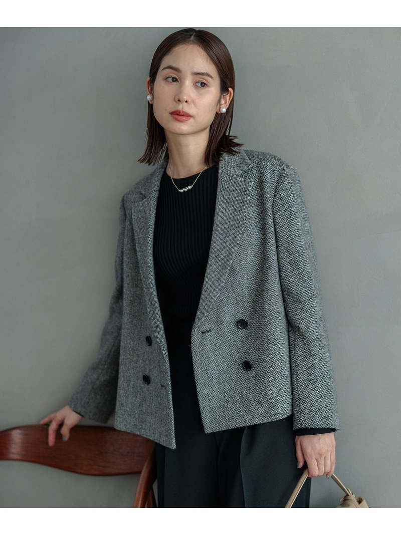 【SALE／40%OFF】シックツイード ジャケット 組曲 クミキョク ジャケット・アウター テーラードジャケット・ブレザー ブラウン ブラック【RBA_E】【送料無料】[ Fashion]｜KUMIKYOKU