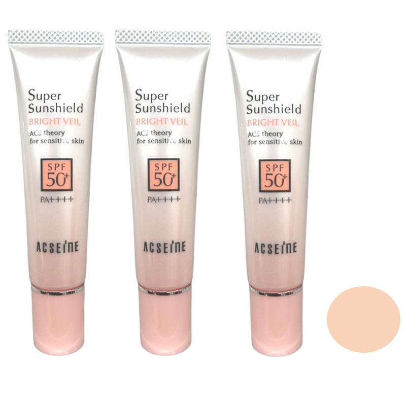 【2点買いもとめるで薄荷油】アクセーヌ川 スーパーサンシールド ブライトヴェール 01 サクラ色ベージュ SPF50+・PA++++ 22g 3個書き割り [ 日焼打ち切り 化粧下地 了簡 軍事基地 色むら UV成り行き 紫外線 サンケア UV世話をする UV取りすてる 日焼打つ手 ノンケミカル 軍事基地 皮膚軟化剤 ]
