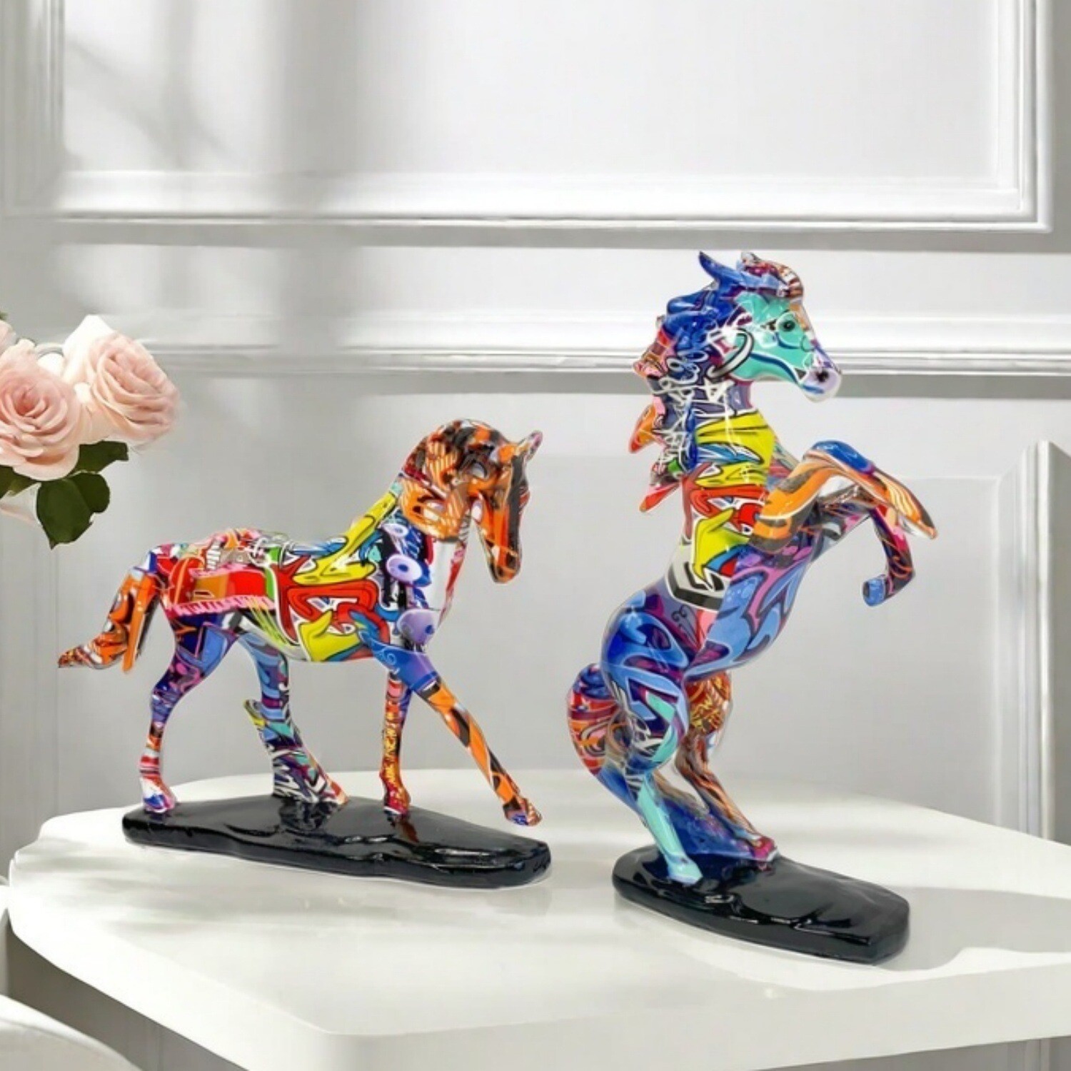 馬の置物とタペストリー 馬の置物とタペストリー Amazon.co.jp: JAnjiaLxY 馬 置物 風水 置物