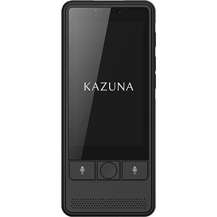 TAKUMI JAPAN KAZUNA eTalk 5+ グローバル通信SIM2年分同梱版 自動翻訳機 72言語翻訳可能 Wi-Fiテザリング搭載 ブラック TKMT1809B1BK_2YSIM|コーラス