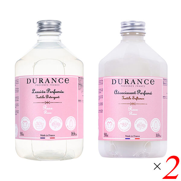 【マラソン限定！100円クーポン】デュランス DURANCE ランドリーソープ 洗濯用洗剤 & ソフナー 柔軟剤 セット 香り5種 2本セット