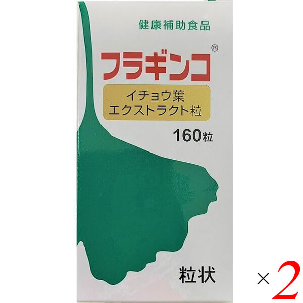【マラソン限定！100円クーポン】イチョウ葉エキス サプリ 栽培期間中無農薬 甲陽ケミカル フラギンコ イチョウ葉 エクストラクト粒 40g（250mg×160粒） 2個セット 送料無料