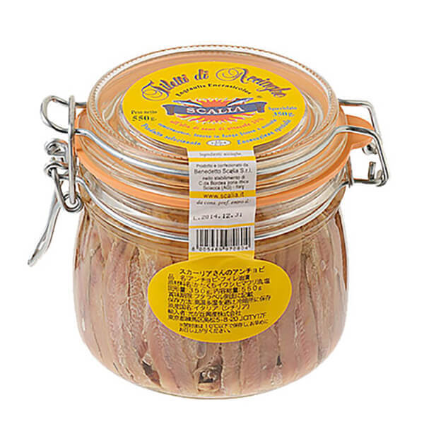 【マラソン限定！学割2倍！100円クーポン！】アンチョビ フィレ 缶詰 スカーリアさんのアンチョビ 550g（固形量 350g）