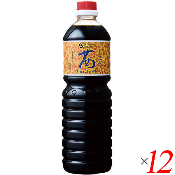 【100円クーポン!】学割6倍!オーサワの茜醤油(ペットボトル)1L 12本セット 送料無料|kunistyle