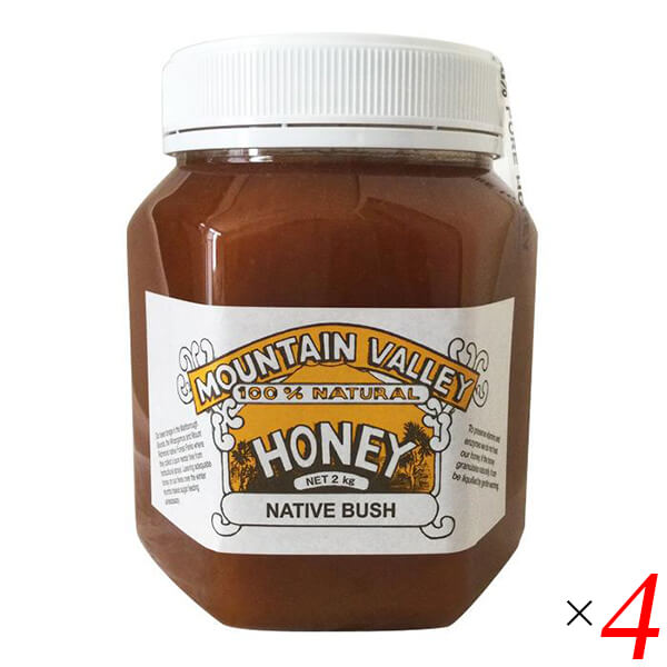【ポイント8倍!】7/20(月)限定!マウンテンバレー ネイティブブッシュ蜂蜜 2kg 4個セット はちみつ ハチミツ 天然|kunistyle