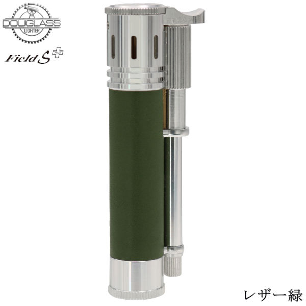 オイルライター DOUGLASS Field S Plus レザー緑‐本革 日本製‐ダグラス フィールド プラス 高精度 軽量 丈夫 生活防水 ダグラスライター 東京パイプ 10,125円