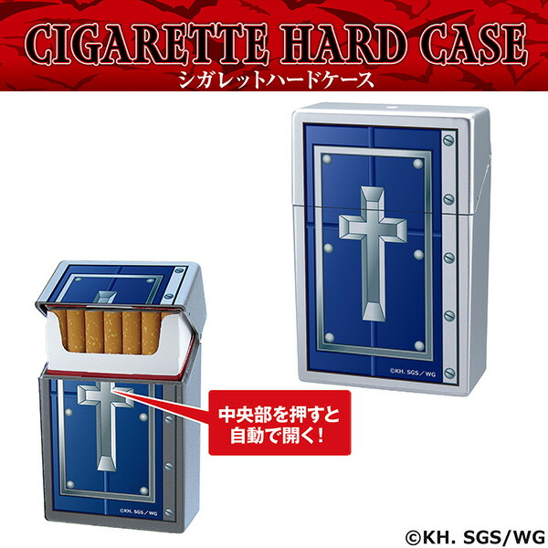 平野耕太★大博覧會 公式グッズ シガレットハードケース アンデルセンの聖書 ヘルシング HELLSING シガレットケース レギュラー たばこケース ハードケース 85mm タバコケース 煙草ケース 樹脂製 プラスチック ペンギンライター画像