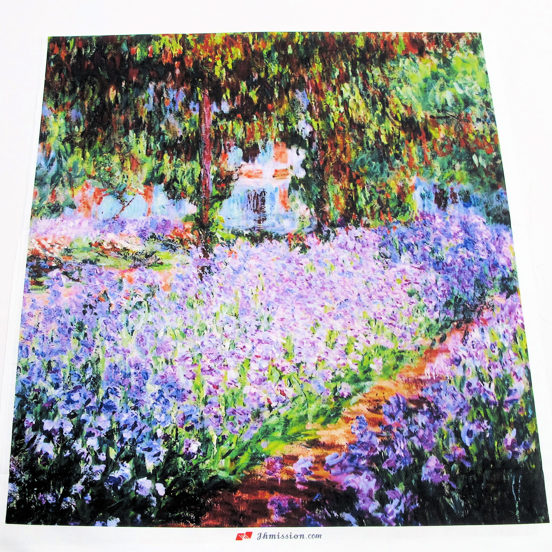 クロード・モネ作　モネの庭アイリス　ジークレー版画【特注品】 Amazon.co.jp: 世界の名画 モネの家の庭 アイリス ジークレー