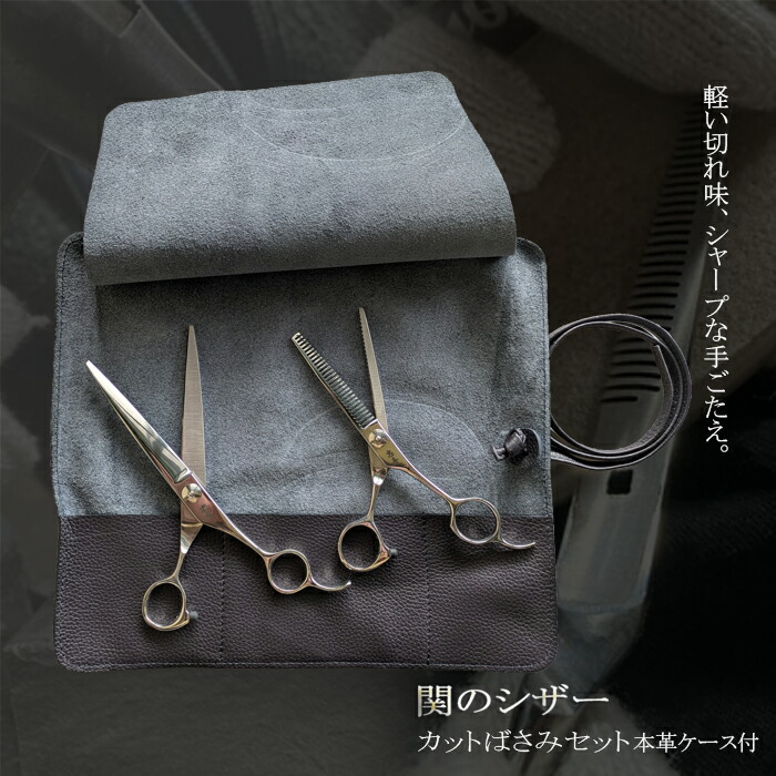 【12H限定★P3倍】散髪セット 散髪ハサミ すきバサミ セニング 日本製 散髪用ハサミ ヘアカットハサミ 散髪鋏 シザー 散髪ばさみ 美容鋏 セルフ プロ ケース付き（メール便対応）