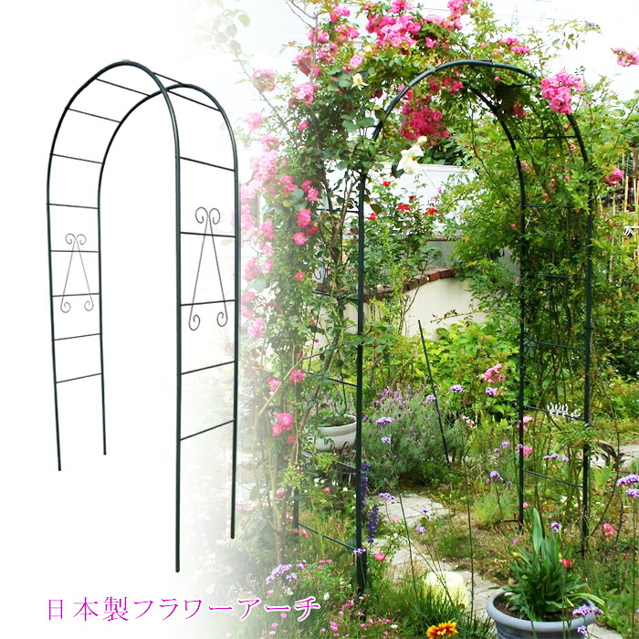 【12H限定★P3倍】ガーデニングアーチ ガーデンアーチ フラワーアーチ バラ ローズ アーチ フェンス おしゃれ 庭 屋外 アイアン 鉄 つるバラ 薔薇 園芸 幅120 高さ240 14,100円