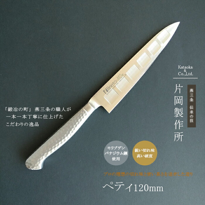 【12H限定★P3倍】燕三条 ペティナイフ 包丁 鋼 ステンレス モリブデン 日本製 プロ 果物 ナイフ 柄 モナカハンドル120mm