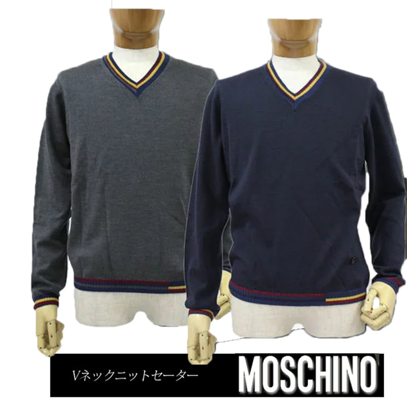 Moschino モスキーノ ニット セーター クルーネック 刺繍 メンズ 230615-103.jpg