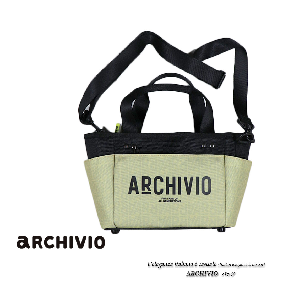 【送料無料】アルチビオ ARCHIVIO ゴルフ GOLF A560303 バッグ ラウンドバッグ カートバッグ トートバッグ ショルダーバッグ ロゴ柄 ベージュ ブラック(黒) ギフト プレゼント (archivio-003z) 【★】