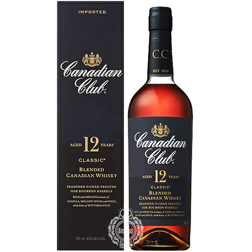 ウイスキーセット Canadian Club BLACK　グレンモーレンジ 楽天市場】カナディアンクラブ ブラックラベル 40度 700ml CC 箱