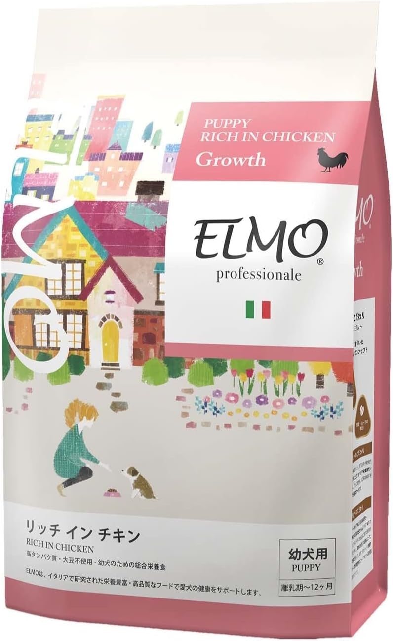 【お買い物マラソンxポイントUP★2倍当店限定 4/14 20:00～4/17 9:59 】ELMO エルモ パピー 幼犬用 リッチインチキン 離乳期から12ヶ月 3kg