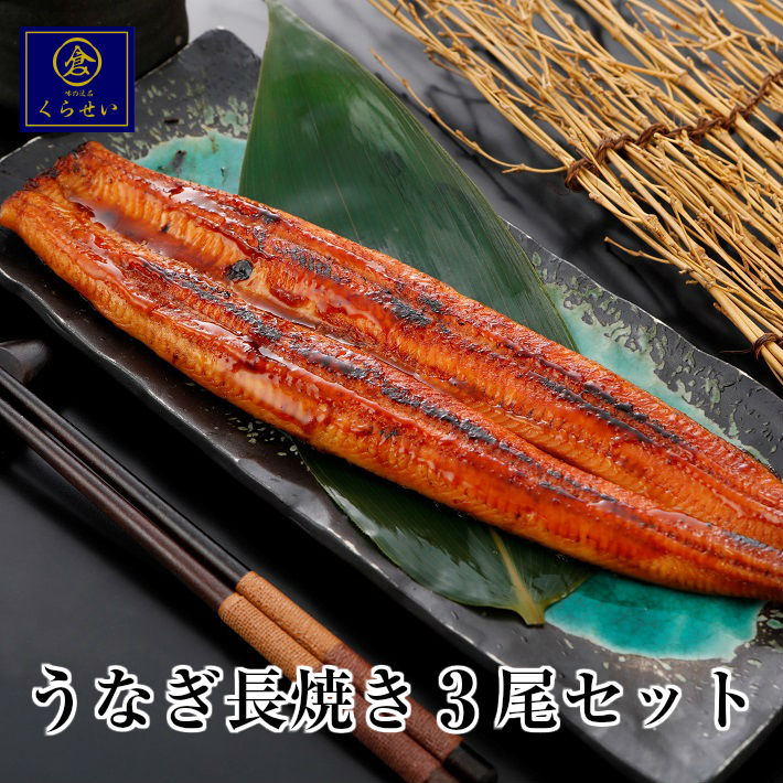 お1人様1点限り 母の日 うなぎ蒲焼き ギフト うなぎ長焼き３尾セット ウナギ 鰻 国産 蒲焼 かば焼き 土用の丑の日 高級 和食 惣菜 おかず ごちそう 海鮮 お取り寄せグルメ お祝い 内祝い プレゼント 誕生日 おうちごはん くらせい 今月限定 特別大特価