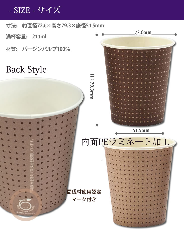 送料無料 ポイントパターンカップ 5ml 2500個 7オンス 2色 サンナップ 日本製 使い捨て紙コップ 会社 おしゃれ 業務用 ポイント10倍加 E暮らしr Ss12 achc Org