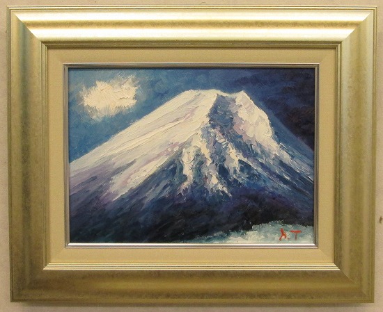 谷口春彦「赤富士」谷口春彦Ｆ４サイズ油彩画[油絵]富士山 谷口春彦「赤富士」谷口春彦F4サイズ油彩画[油絵]富士山