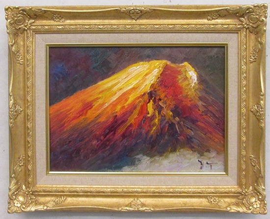 楽天市場】「赤富士」谷口春彦 F6サイズ油彩画[油絵]（直筆