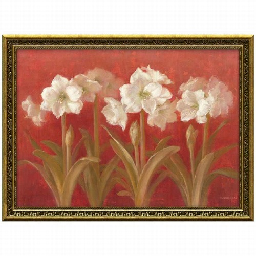 「アマリリスオンレッド」ダンフイ　ナイ （花 ・風景画アートポスター）［絵画通販］【壁掛けフック付き】【絵のある暮らし】 15,400円
