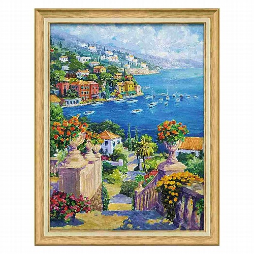 「サマーコープ」ジュリアンアスキンス【通信販売】特殊ゲル加工風景画アート［絵画通販］【壁掛けフック付き】【絵のある暮らし】絵画