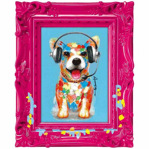 t*s様 「 色で満たされた犬 」｜絵画 ドローイング 動物画 抽象画 ペン画 楽天市場】【オイルペイント】絵 絵画 Enjoy! art! 犬 子犬 動物