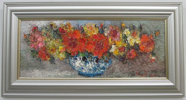 油絵　渡部ひでき　薔薇 楽天市場】「薔薇」渡部ひでき F10サイズ油彩画[油絵]（直筆油彩