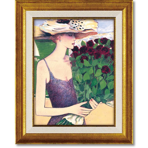 楽天市場】絵画 カシニョール「甘い誘惑」 額入り 女性画 人物画