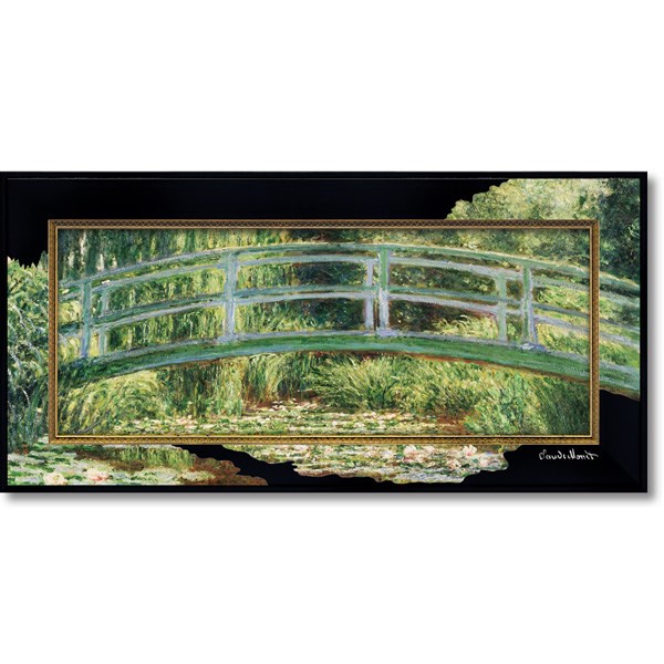 「蓮の池と日本の橋」モネ【通信販売】(世界の名画［絵画通販］）【壁掛けフック付き】【絵のある暮らし】｜絵のある暮らし【絵画販売専門店】