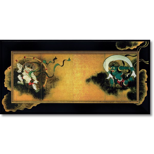 額入り　尾形光琳 Amazon.co.jp: 絵画 尾形 光琳「風神雷神図屏風」 インテリア 額