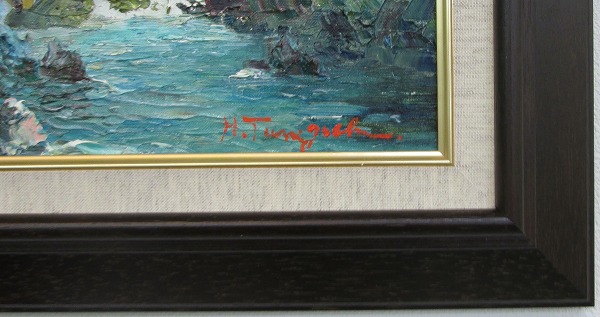梓川 谷口春彦 通信販売 F6サイズ油彩画 油絵 上高地 日本風景画 絵画通販 壁掛けフック付き 絵のある暮らし Islandfavours Com