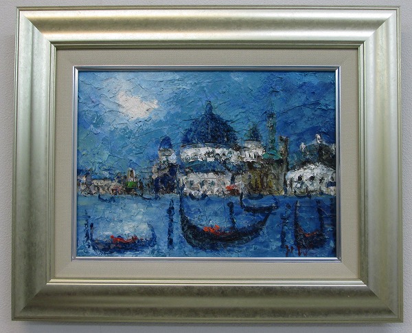 上高地油彩画 大山功画伯サイン入額新品 SM