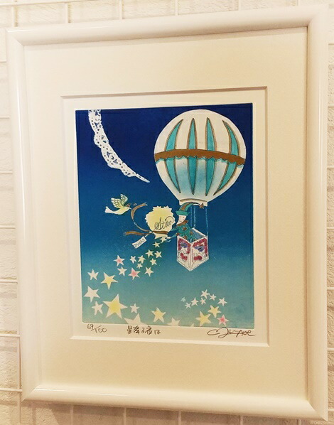 楽天市場】「夏の夜の夢」青江鞠（版画・絵画通販)星空 夜空 海岸【絵