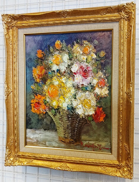 楽天市場】「薔薇」渡部ひでき F10サイズ油彩画[油絵]（直筆油彩
