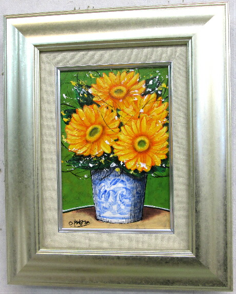 楽天市場】「はな」（赤とピンクのはな）柿田治 F6サイズ油彩画[油絵