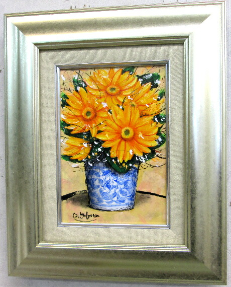 楽天市場】「はな」（赤とピンクのはな）柿田治 F6サイズ油彩画[油絵