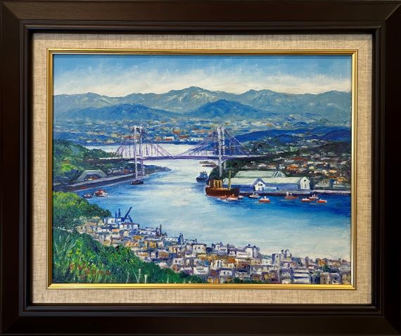 楽天市場】「清水港より富士」羽沢清水（F6サイズ油彩画[油絵]直筆