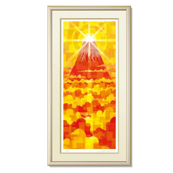 楽天市場】「黄金富士」並木修一郎（F4サイズ油彩画[油絵]・開運風水画