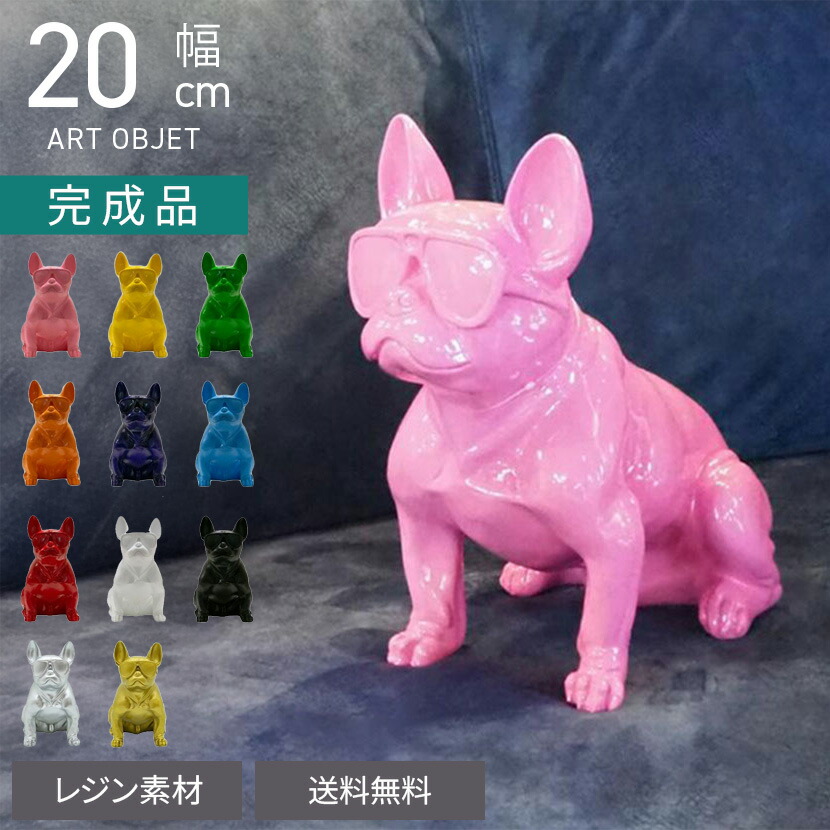 置き物木彫り人形　フレンチブル　最終値下げ 楽天市場】フレンチブルドッグの木彫り 立像 木製 犬の置き物