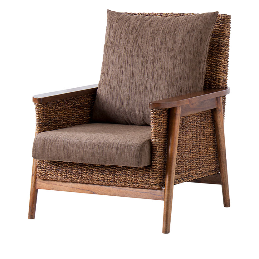 山川ラタン25万WRAP1人掛けソファジャパニーズモダン ラウンジチェア