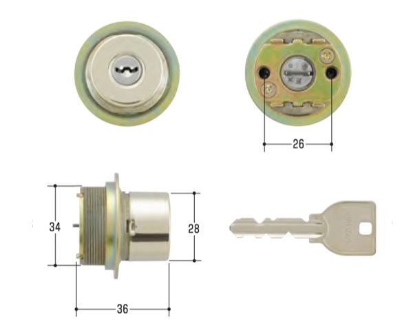 玄関取替交換用シリンダーＭＩＷＡ（ミワ）　U9シリンダー MCY-401｜暮らしの百貨店